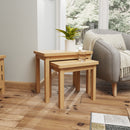 Hemsworth Rustic Oak  Nest of 2 Tables 50 x 32 x 50 cm