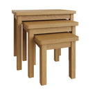 Hemsworth Rustic Oak  Nest of 3 Tables 60 x 38 x 50 cm