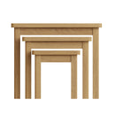 Hemsworth Rustic Oak  Nest of 3 Tables 60 x 38 x 50 cm