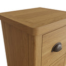Hemsworth Rustic Oak  Bedside Table with 2 Drawers 35 x 32 x 58 cm