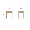 Hemsworth Rustic Oak  Stool 42 x 35 x 48 cm
