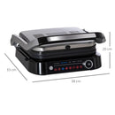 HOMCOM Health Grill and Press with 8 Settings and Drip Tray - Black