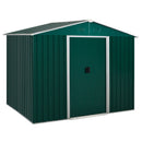 Outsunny 7.7ft x 5.7ft Garden Storage Shed with Double Sliding Door Outdoor Green