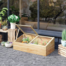 Outsunny Wood Cold Frame Greenhouse