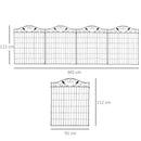 Outsunny Garden Decorative Fence Panels 44in x 12ft