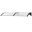 Outsunny Outdoor Curved Window Porch Canopy Awning UV Rain Cover 0.8x2m Clear