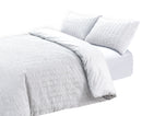 Seersucker Duvet Set - White