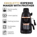 Tower Cavaletto 800W 4 Cup Espresso Machine - Black