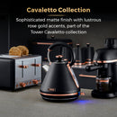 Tower Cavaletto 800W 4 Cup Espresso Machine - Black