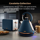Tower Cavaletto 2 Slice Stainless Steel Toaster - Midnight Blue