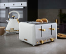 Tower Cavaletto 4 Slice Stainless Steel Toaster - White