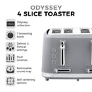 Tower Odyssey 4 Slice Toaster - Grey