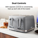 Tower Odyssey 4 Slice Toaster - Grey