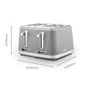 Tower Odyssey 4 Slice Toaster - Grey