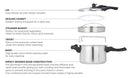 Tower 6 Litre Stainless Steel Pressure Cooker 22cm - Silver