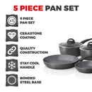 Tower Cerastone 5 Piece Pan Set Graphite - Grey