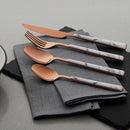 Tower Marble Rose Gold 16 Piece Stainless Steel Cutlery Set