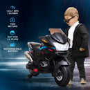 HOMCOM Kids Electric Ride On Motorcycle Bike with Training Wheels 12v - Black