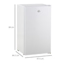 HOMCOM Freestanding Under Counter Fridge with Chiller Box 91L - White
