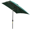 Outsunny 3x2m Patio Parasol Canopy Tilt Crank 6 Ribs Sun Shade Garden Green
