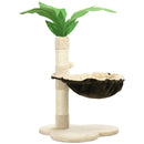 PawHut 68cm Cat Tower Palm Tree Shaped Cat Tree w/ Hammock - Beige