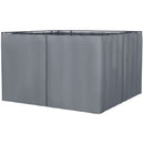 Outsunny Outdoor Privacy Curtain 4-Panel Sidewalls for 3 x 3 (M) Gazebos Grey