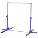 HOMCOM Adjustable Kids Gymnastics Bar Horizontal Training Steel Frame Purple