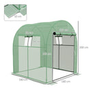 Outsunny 1.8 x 1.8 x 2m Polytunnel Greenhouse with Doors and Mesh Windows