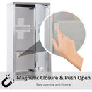 HOMCOM Stainless Steel Wall Mounted Medicine Cabinet-Silver