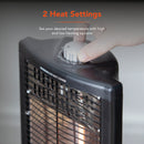 Warmlite Carbon Heater with Oscillation Black 1KW