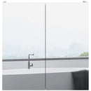 kleankin High Gloss White Bathroom Mirror Cabinet, Wall Mounted Bathroom Storage Cupboard with Adjustable Shelf, 60W x 15D x 60Hcm