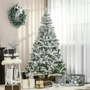 HOMCOM Christmas Tree Snow Flocked 6'
