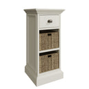 Hatton Antique White  Storage Unit 1 Drawer 2 Basket 35 x 35 x 75 cm