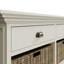 Hatton Antique White  Storage Unit 3 Drawer 3 Basket 116 x 35 x 50 cm