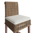 Hatton Wicker Kooboo Grey Wicker Bar Stool with Cushion 52 x 45 x 115 cm