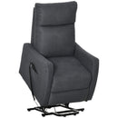 HOMCOM Power Lift Chair, Fabric Electric Recliner with Side Pocket, Grey