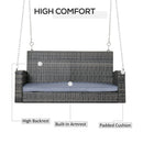 Outsunny -2 Seater Rattan Swing Chair - Grey