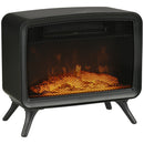 HOMCOM Electric Fireplace, Freestanding or Tabletop, Quiet Electric Stove with LED Flame Effect, 2 Heat Settings, Overheating Protection, 800W/1600W