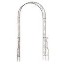 Outsunny Metal Garden Arch Arbour Rose Climbing Archway Plant Wedding Decorative