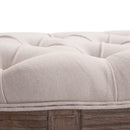 HOMCOM Half-Circle End Bench Footstool