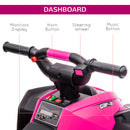 HOMCOM Kids Electric Ride On Quad Bike 12v - Pink