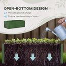Outsunny Galvanised Steel Outdoor Raised Bed w/ Reinforced Rods, Green
