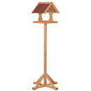 PawHut Wooden Bird Feeder w/ Cross-shaped Support Feet Weather Resistant Roof