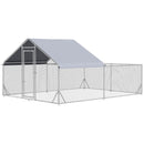 PawHut Walk-In Chicken Run, Hen House, for Ducks, Rabbits w/ Water-Resist Roof