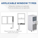 HOMCOM 4-In-1 Compact Mobile Air Conditioner Unit with LED Screen- White