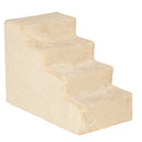 PawHut Four-Step Portable Dog Stairs with Washable Plush Cover, for Small Pets