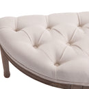 HOMCOM Half-Circle End Bench Footstool