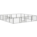 PawHut Heavy Duty Dog Pen with 2 Doors, 16 Panels Dog Playpen Puppy Pen, 60H cm