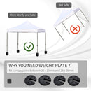Outsunny Canopy Weight Plate -  Suitable for  20x20mm and 35x35mm