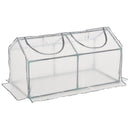 Outsunny Mini Greenhouse With 2 Windows, Plant Flower Herbs Growing, PE, 120 x 61 x 61cm